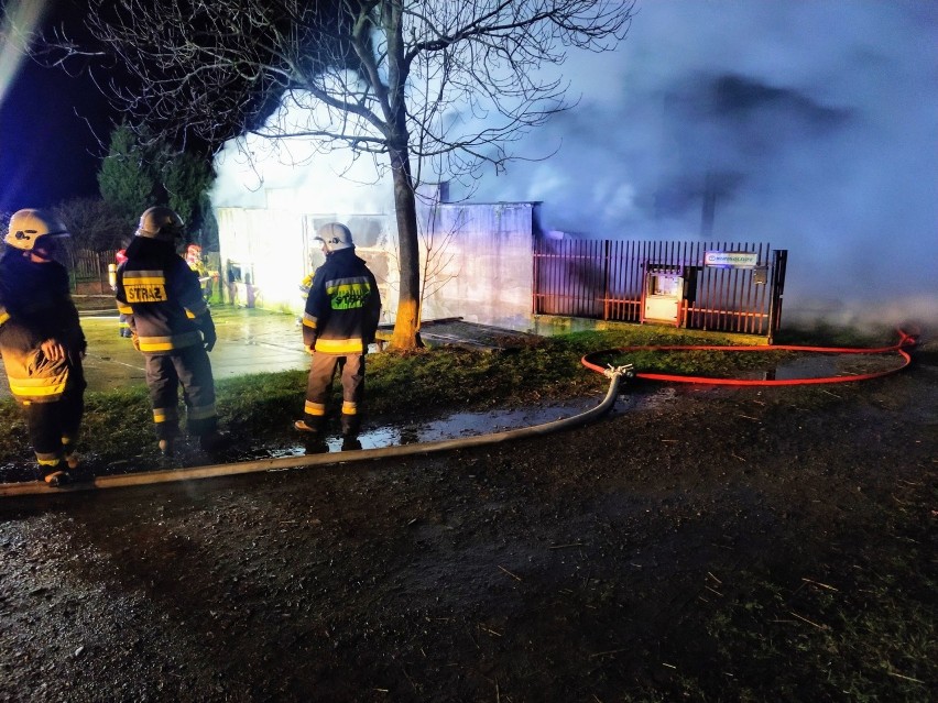 Nocny pożar kurnika. Budynek spłonął doszczętnie, na szczęście w środku nie było zwierząt