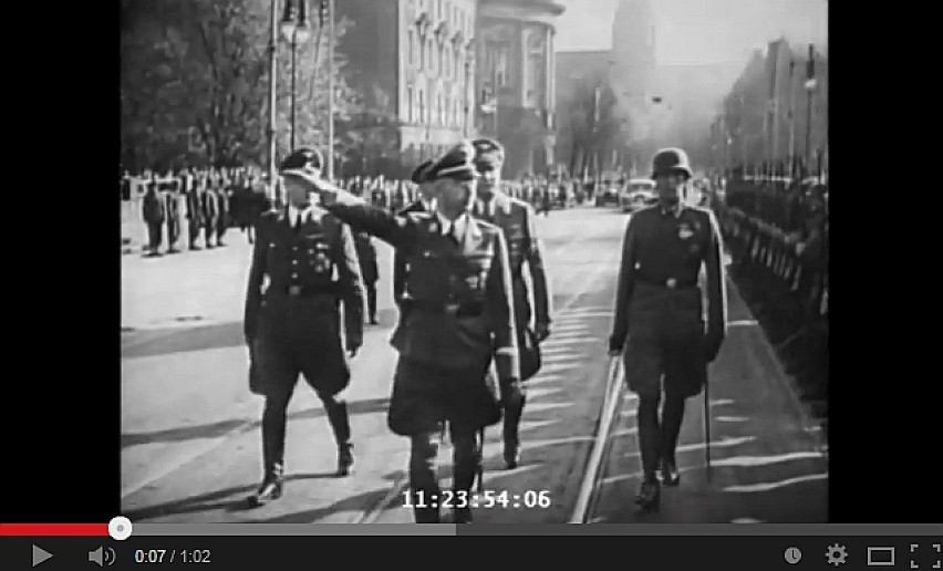 Poznań w 1943 roku - Wizyta Heinricha Himmlera i przemarsz...