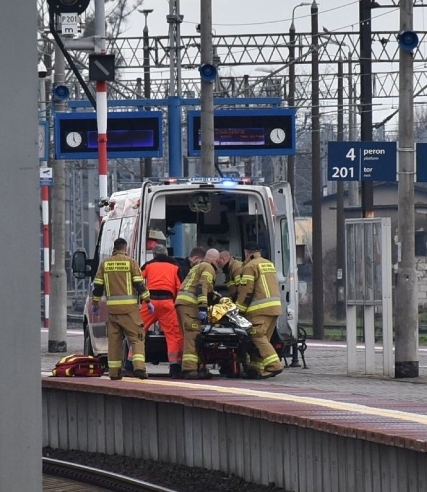 Wypadek na stacji PKP w Malborku