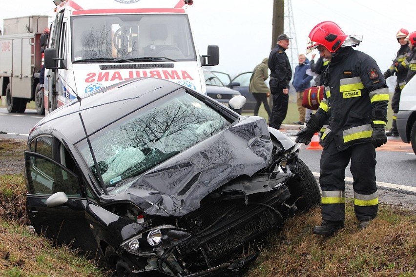 Wypadek przy zjeździe na autostradę  A4