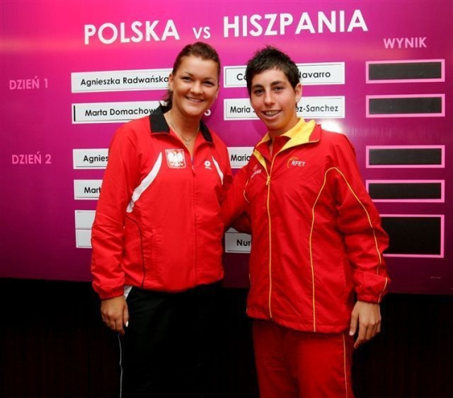 Agnieszka Radwańska i Carla Suarez-Navarro przed spotkaniem