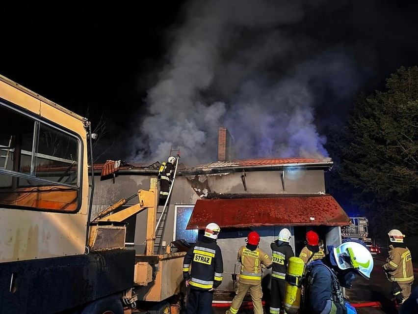 Nocny pożar w Krzycku Wielkim