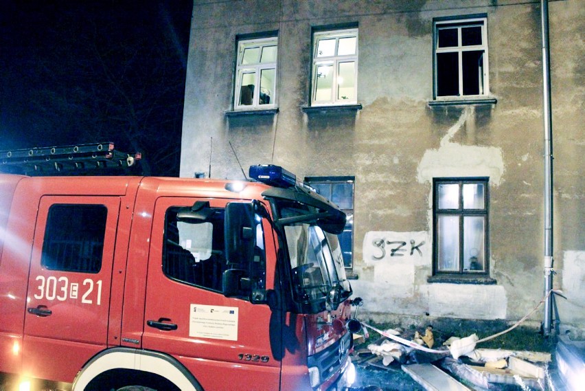 Pożar na ul. Piasta w Łodzi. Są ranni
