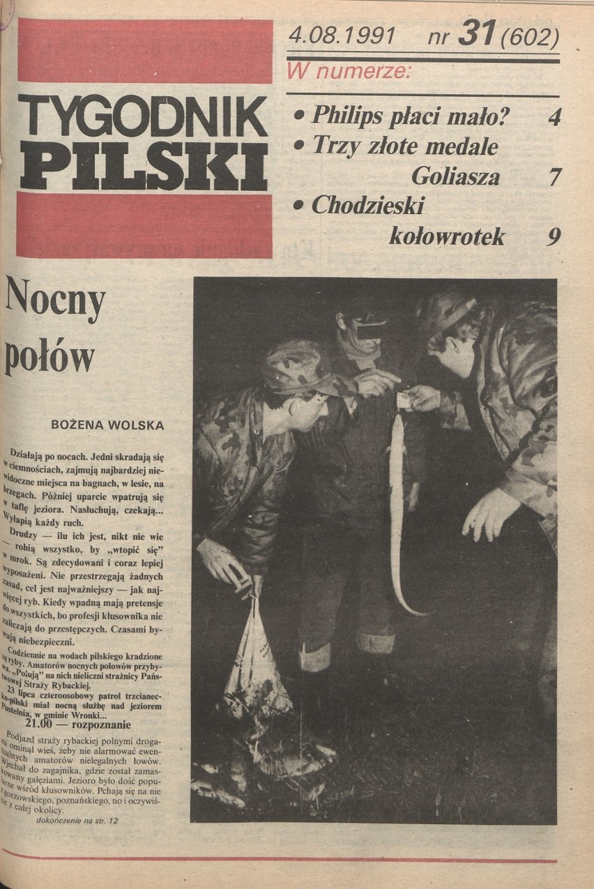 Syzyf w akcji, dramat Okonka, fałszujące gitary i futbol. Tygodnik Pilski, 1991 rok