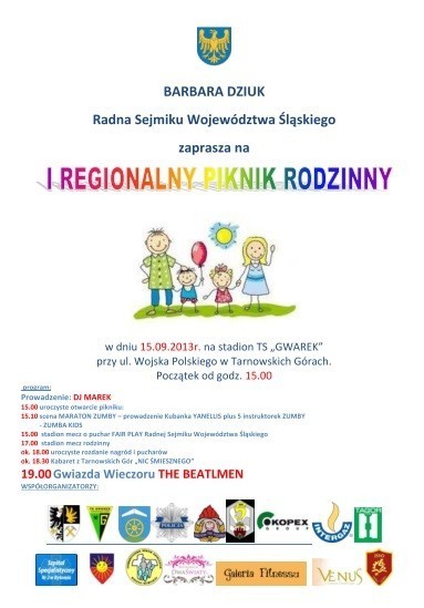 I Regionalny Piknik Rodzinny - plakat