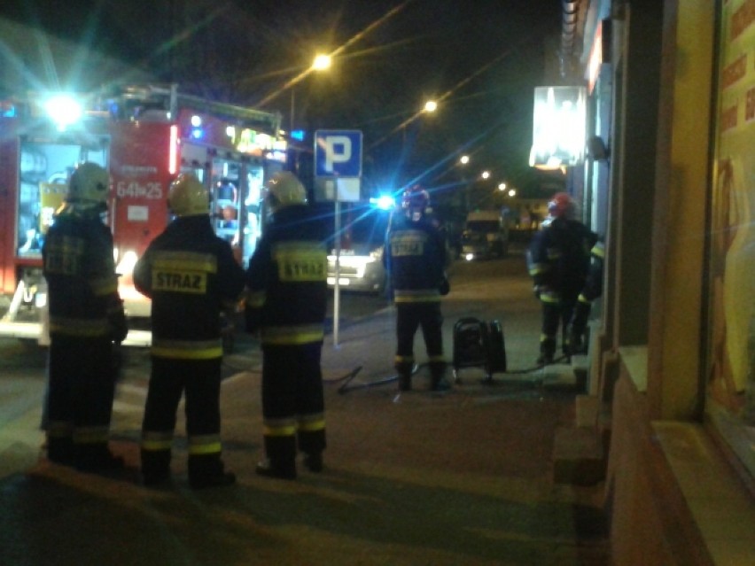 Pożar sklepu w Wolsztynie