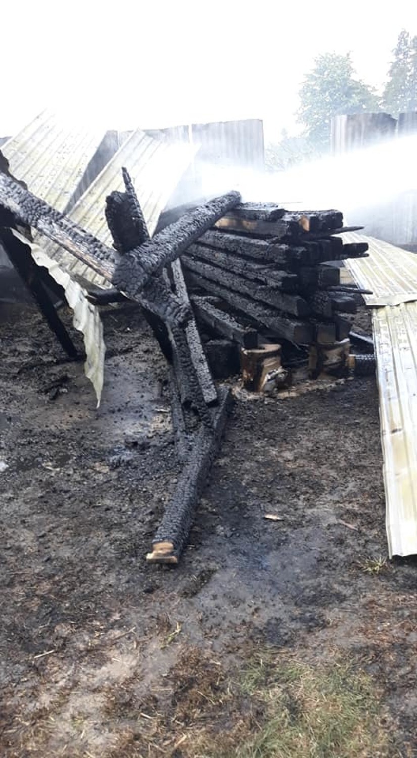 Pożar w gminie Skierbieszów. Spalone pomieszczenia gospodarcze ze zbożem