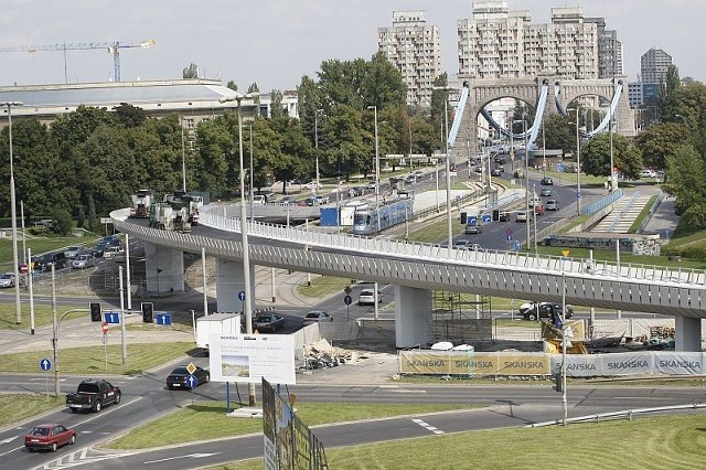 Tak zwany plac Społeczny - tutaj akurat remont estakady jest już na widocznym finiszu