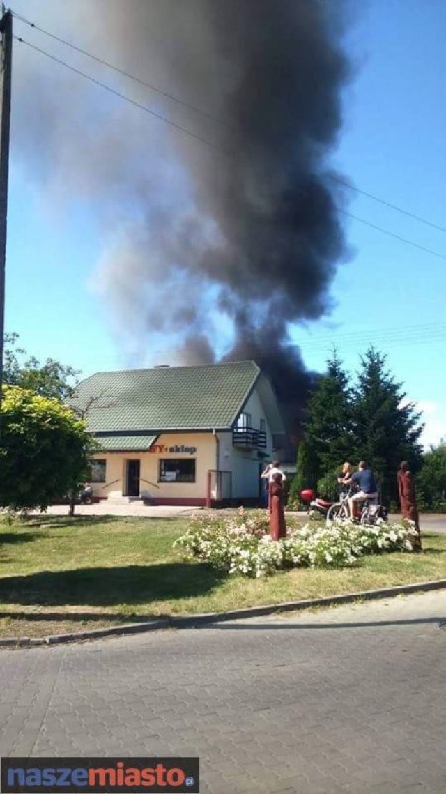 Pożar piekarni w Brześciu Kujawskim