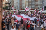 Przeszli ulicami Gdańska, by zaprotestować przeciwko reżimowi Łukaszenki. ZDJĘCIA