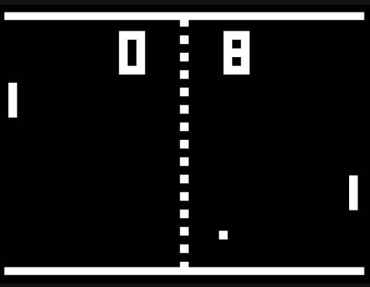 Pong – jedna z pierwszych konsol do gier elektronicznych....