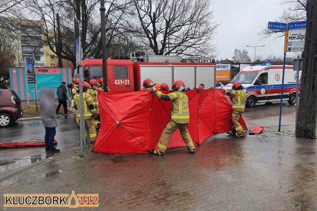 Wypadek na ul. Grunwaldzkiej w Kluczborku