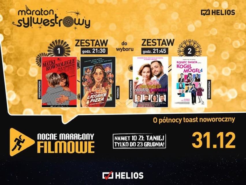 Sylwestrowy maraton filmów w tomaszowskim kinie Helios