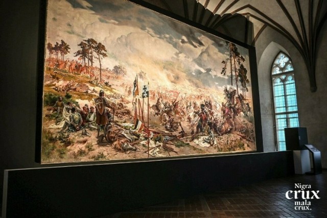 "Panorama bitwy pod Grunwaldem" z 1910 r. - największy eksponat na wystawie "Nigra crux, mala crux. Czarna i biała legenda zakonu krzyżackiego".
