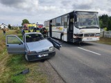 Wypadek w Jankowie Drugim pod Kaliszem. Samochód osobowy zderzył się z autobusem PKS  ZDJĘCIA