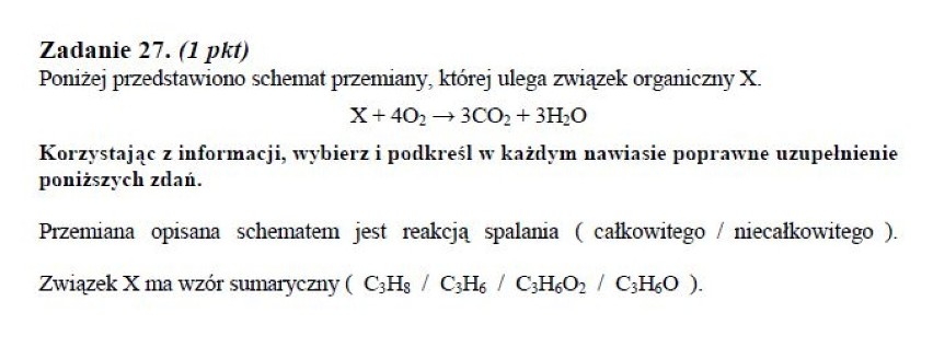 CHEMIA - ARKUSZ - POZIOM PODSTAWOWY