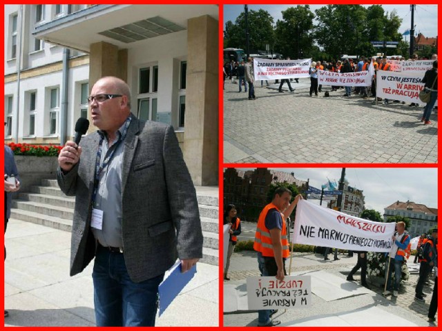 Toruń: Manifestacja pracowników Arriva RP [ZDJĘCIA]