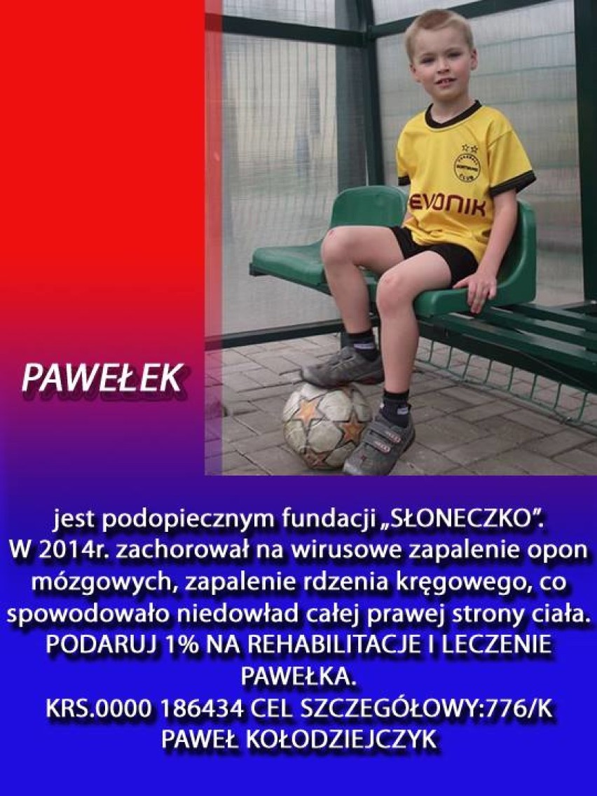 Kibice i RKS Raków pomagają choremu Pawełkowi. W przyszłą niedzielę charytatywny turniej piłkarski