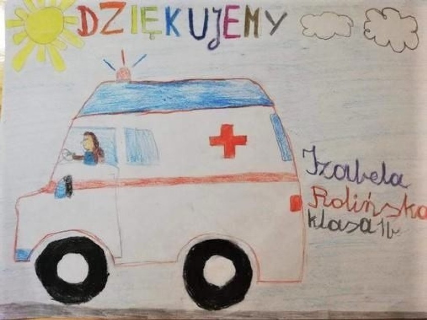 Dzieci wspierają lekarzy i pielęgniarki ze szpitala zakaźnego. Piękna akcja uczniów PSP 12 z Kędzierzyna-Koźla