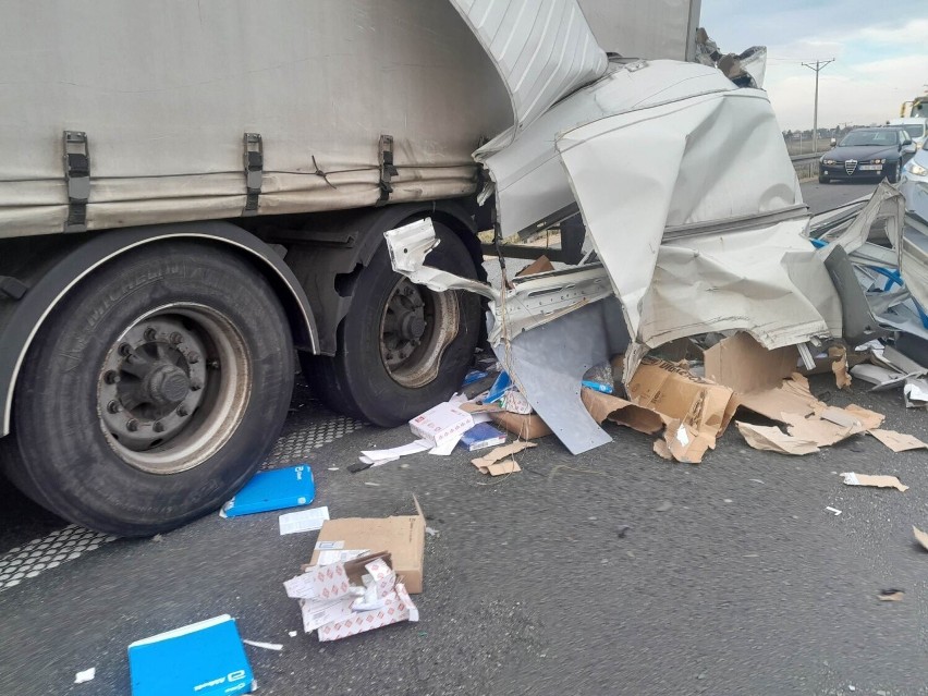 Wypadek na trasie S1 w miejscowości Przeczyce w powiecie będzińskim
