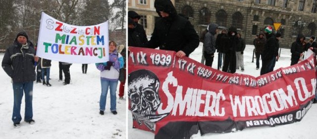 W Szczecinie zostały dzisiaj zorganizowane dwie manifestacje. ...