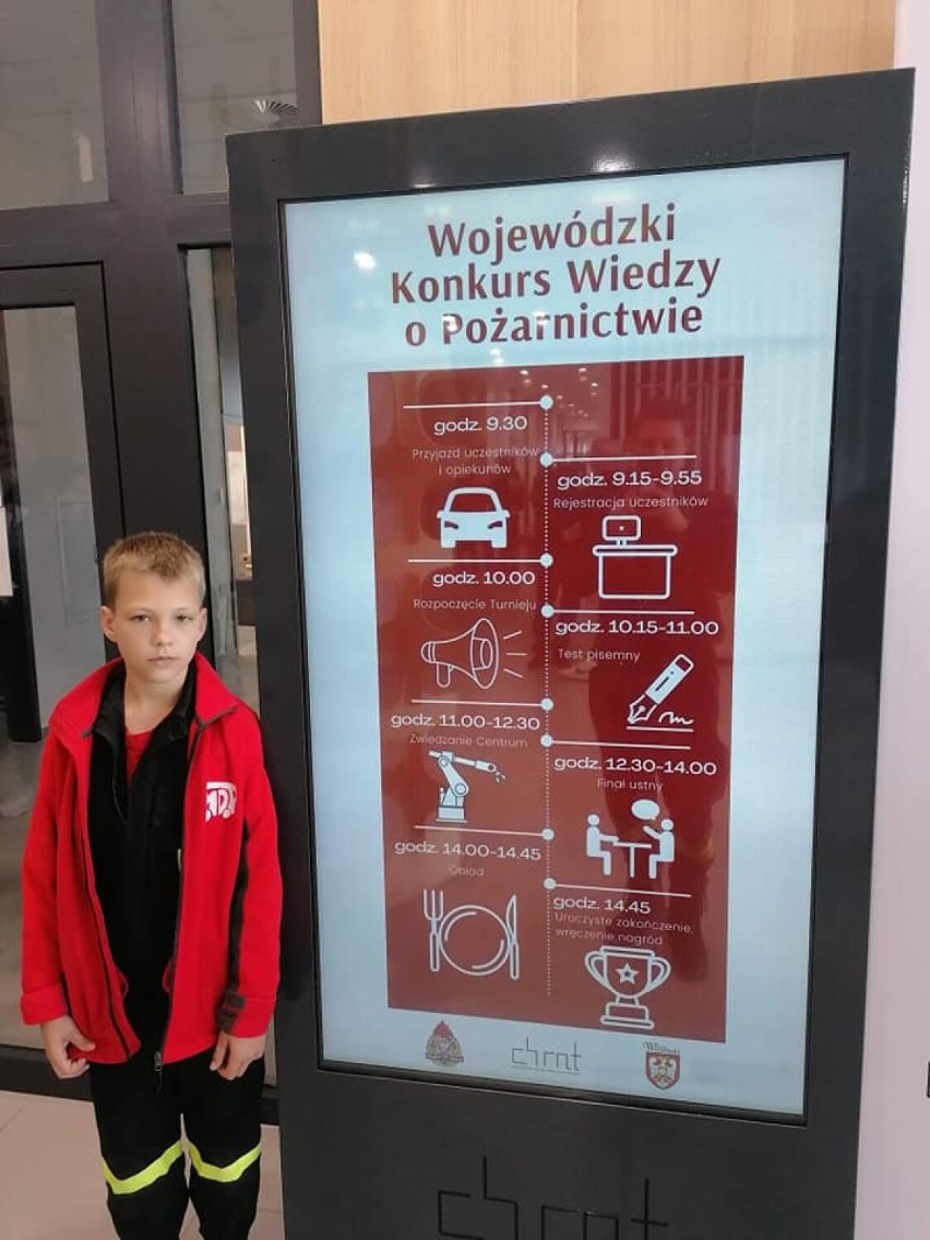Młody strażak z gminy Oborniki zajął drugie miejsce w wojewódzkim konkursie