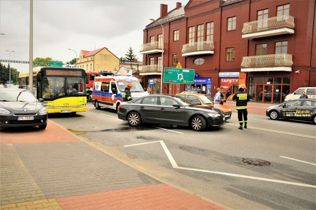 Zderzenie aut w centrum Sieradza