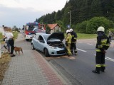 Mostki. Zderzenie samochodów. Na miejscu wypadku pogotowie ratunkowe