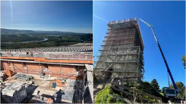 Wkrótce na wieży zamkowej w Melsztynie pojawi się dach. Wszystkie prace związane z odbudową obiektu mają zakończyć się jeszcze w tym roku.