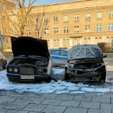 Kraków. Samochody w ogniu w Nowej Hucie. Spalił się m.in. luksusowy Bentley [ZDJĘCIA]