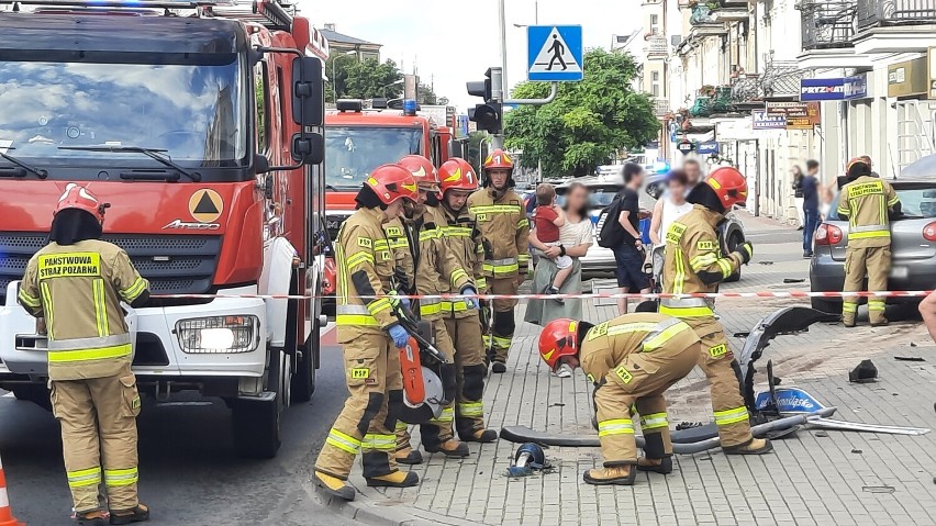 Zderzenie aut na skrzyżowaniu Górnośląskiej i Staszica