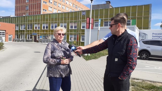 O wynikach konkursu na modernizacje SOR-ów poseł Płonka poinformowała na briefingu prasowym pod szpitalem.