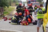 Wypadek w Niedźwiadach. Motocykl zderzył się z autem [FOTO]
