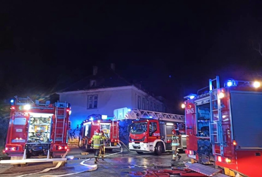 Pożar szpitala w Lasku Złotoryjskim