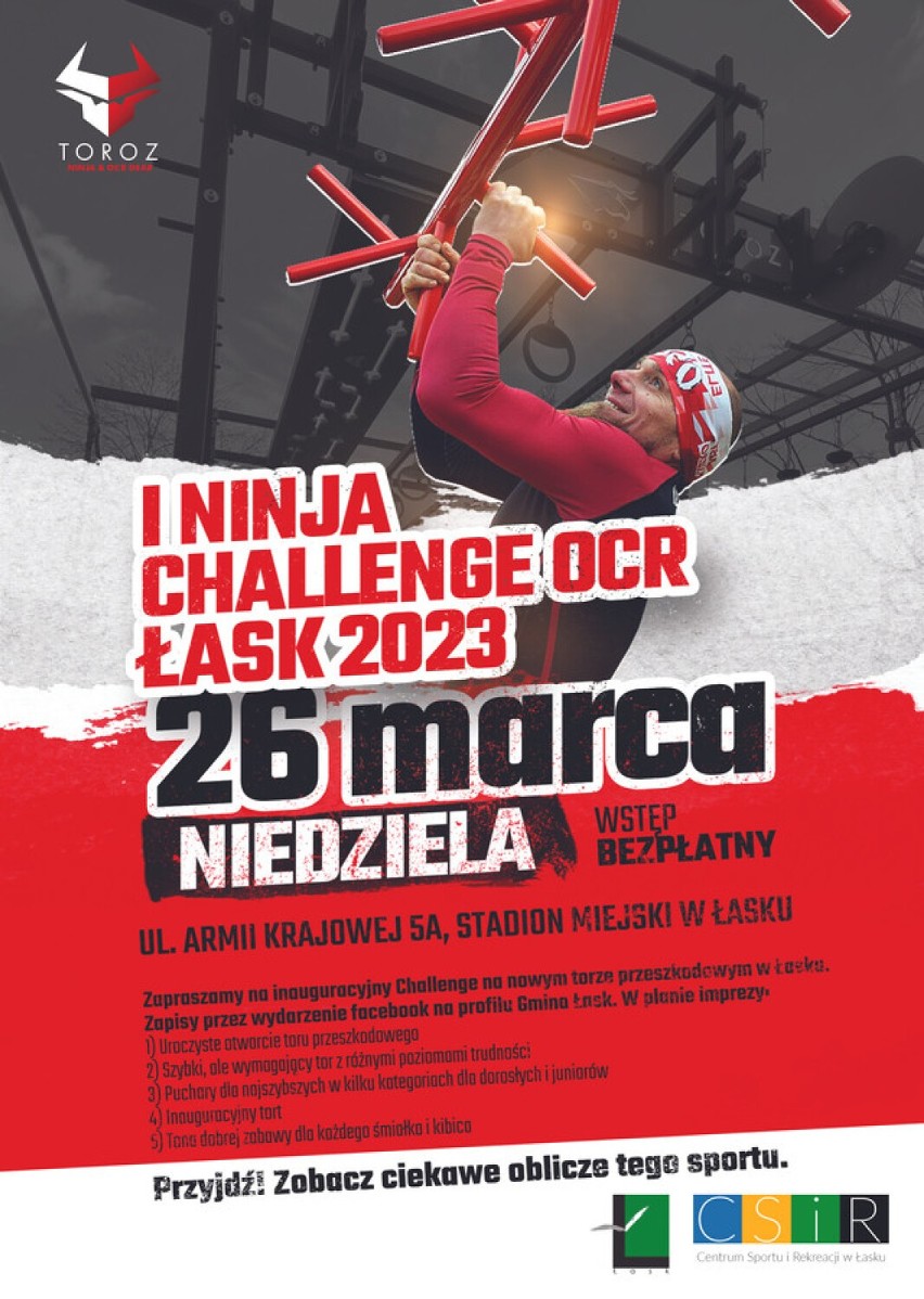 Otwarcie toru sprawnościowego i turniej ninja niebawem w Łasku. Poznaj szczegóły wydarzenia