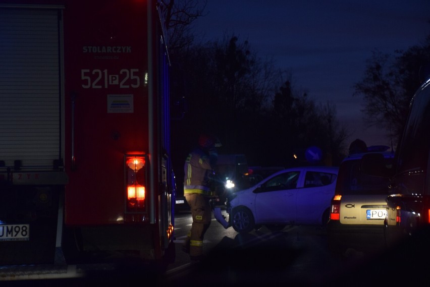 Wypadek w Obornikach. Zderzenie dwóch samochodów osobowych [ZDJĘCIA]