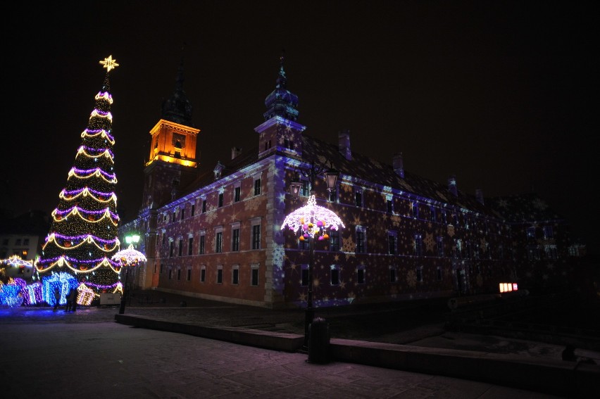 świąteczna iluminacja w Warszawie