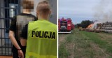 Młodzi mieszkańcy gminy Namysłów zatrzymani przez policję. Podpalili baloty słomy w Jastrzębiu. Grozi im nawet 5 lat więzienia