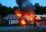 Wrocław. Groźny pożar na plaży miejskiej. Jedna osoba ranna [ZDJĘCIA]