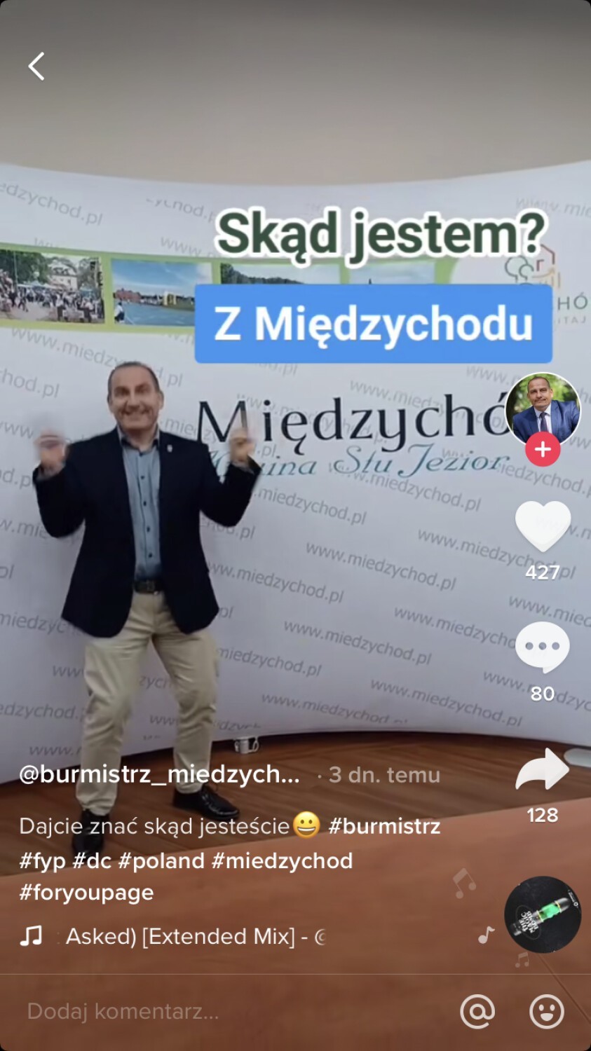 Burmistrz Krzysztof Wolny na TikToku – mieszkańcy są w...