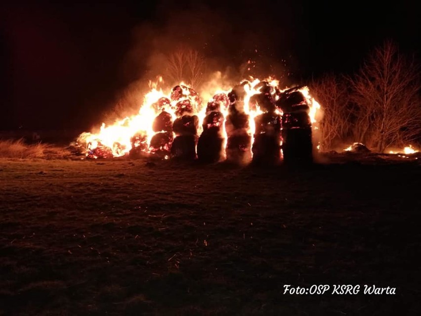 Pożar budynku w Bieścu i sterty słomy w Kamionaczu 