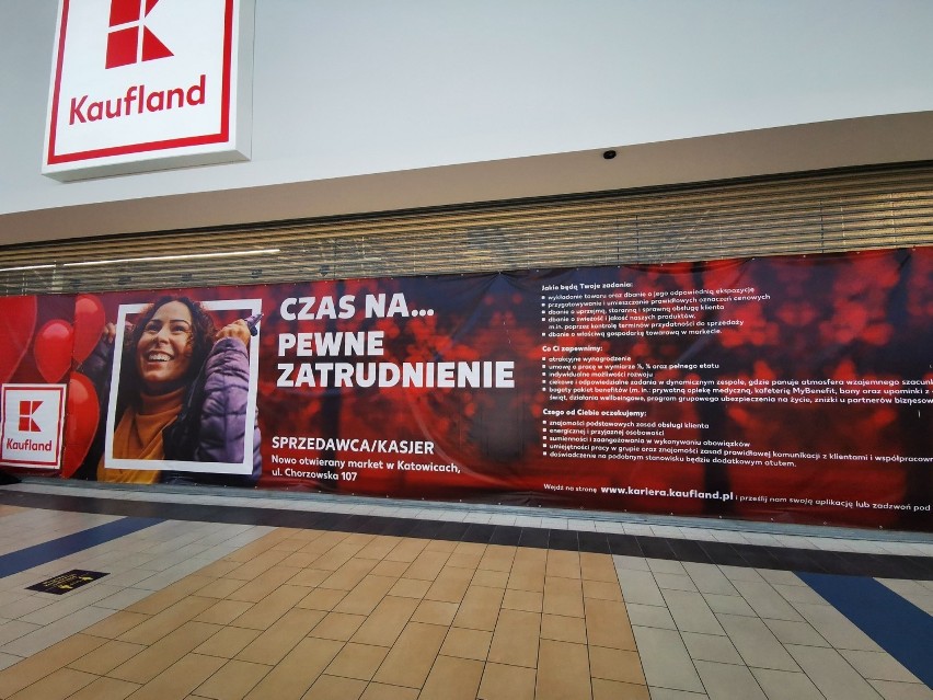 Nowy Kaufland w Katowicach! Supermarket zlokalizowany jest w miejscu dawnego Tesco, w Silesia City Center. Czynny od 4 listopada 2021