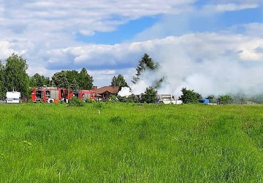 Pożar na ulicy Ruda we Włocławku
