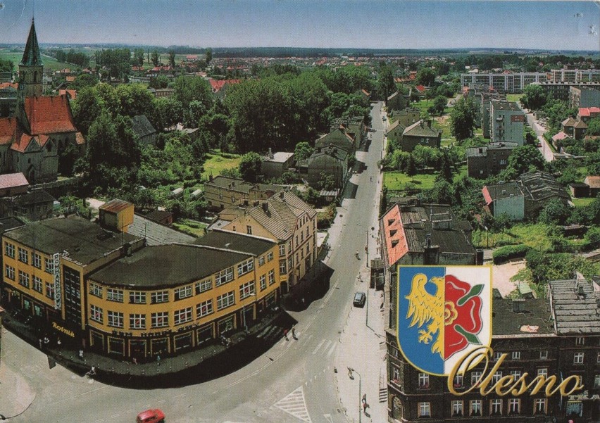 Panorama Olesna - widokówka z 2000 roku