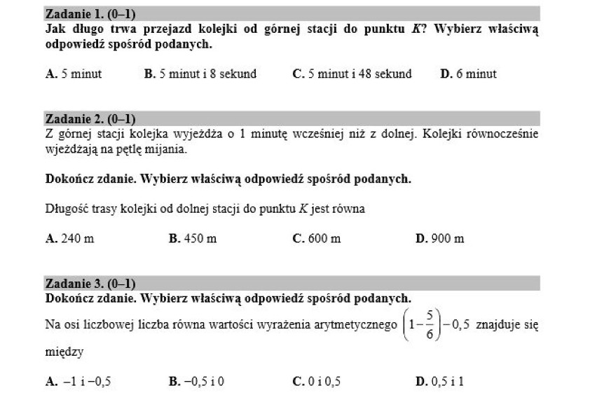 Test gimnazjalny 2016 matematyka [ODPOWIEDZI, ARKUSZE, PYTANIA]