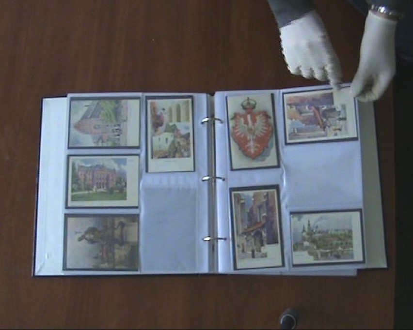 Skradzione kartki z XIX i XX wieku przedstawiające m.in....