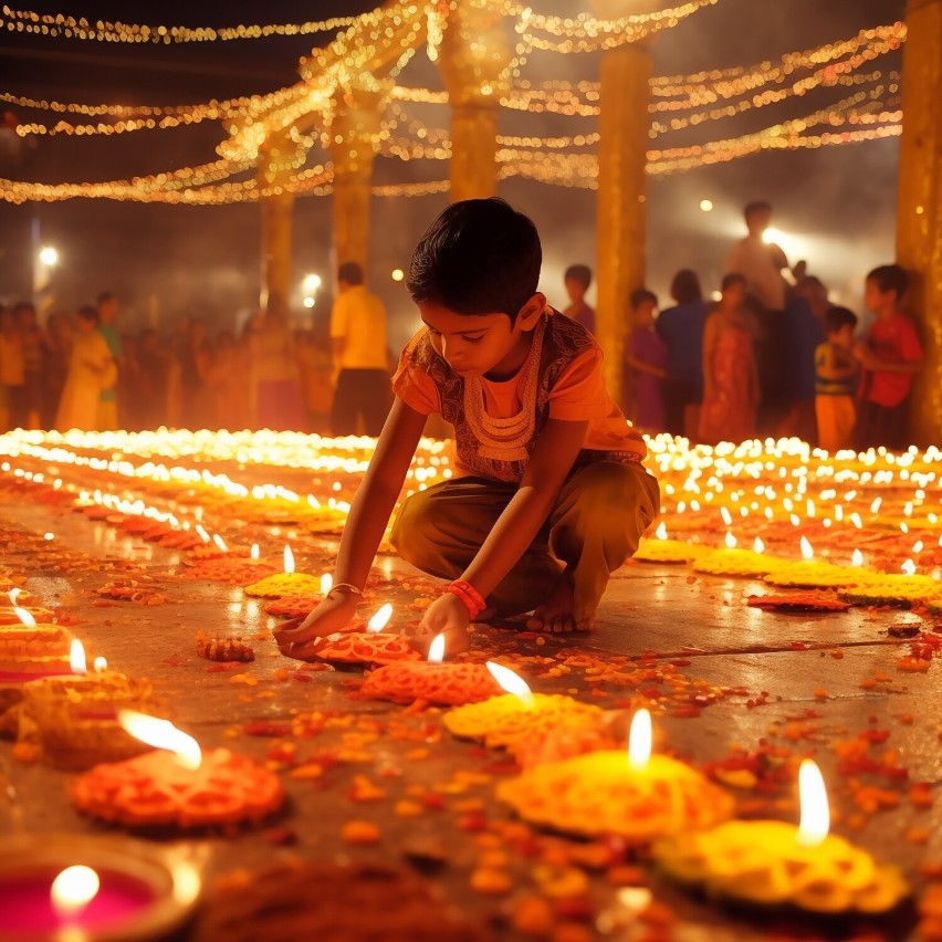 W dniu Lakszmi Puja w całych Indiach zapala się miliony...