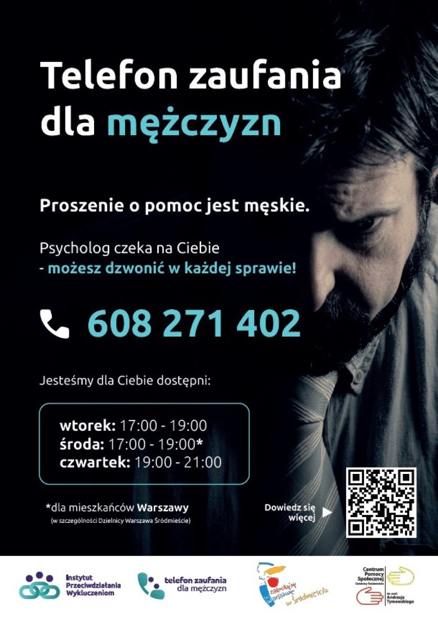 W Warszawie uruchomiono pierwszy telefon zaufania dla mężczyzn. "Koniec z mitem, że chłopaki nie płaczą. Proszenie o pomoc jest męskie" 
