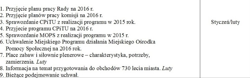 Plan pracy Rady Miasta Malborka. Zobacz, czym radni będą się zajmowali w 2016 r.