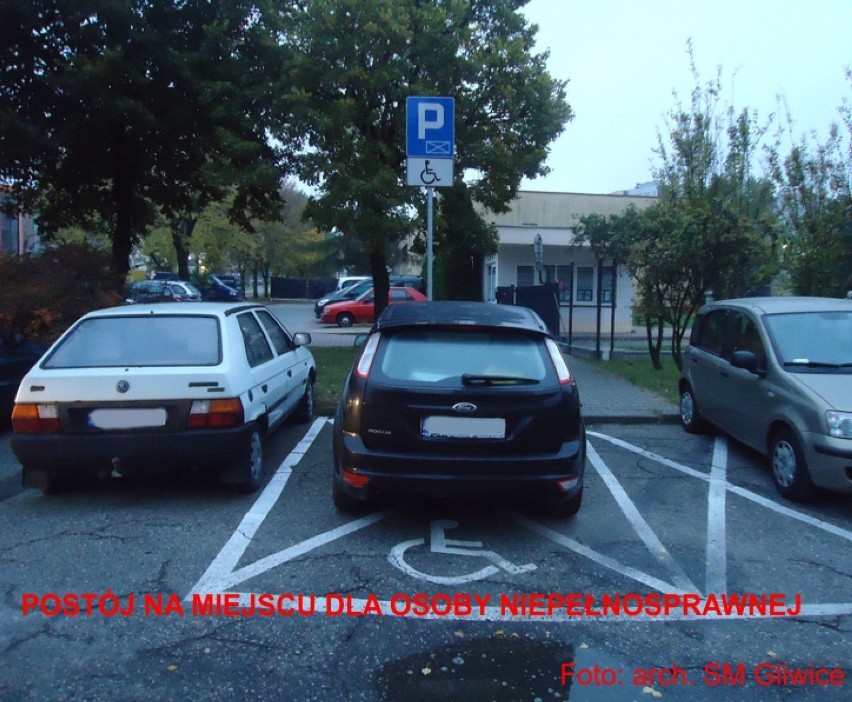 "Miszcz parkowania" w Gliwicach. Straż miejska publikuje nowe zdjęcia.